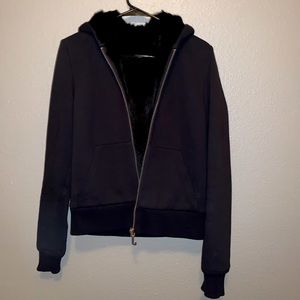 Juicy Couture Reversible Faux Rabbit Fur Hoodie